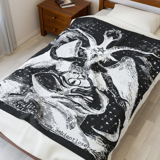 mystical_baphomet_velveteen_plush_blanket - www.ambientloser.com Design